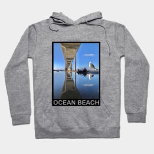 Ocean Beach Pier White Hoodie